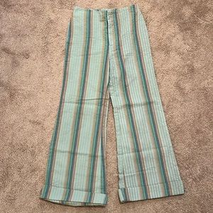 NEW Free People High Waisted Wide Leg Striped Pants